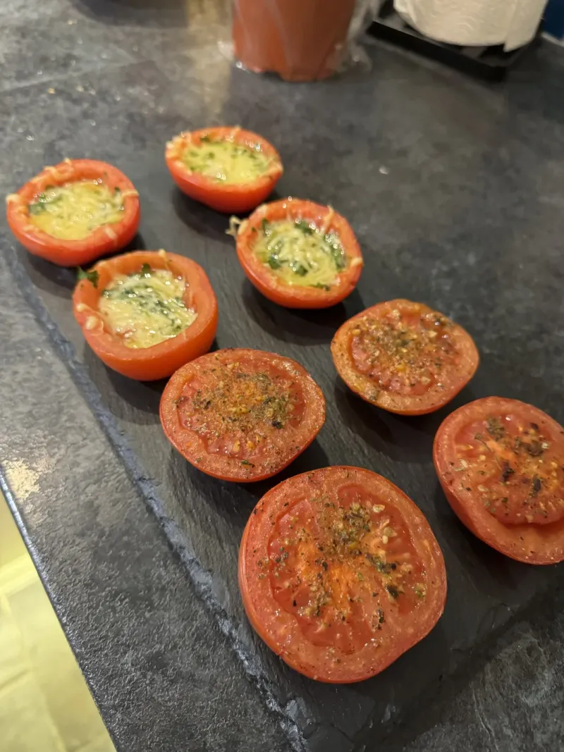 Italiaanse Geroosterde Tomaten van de BBQ